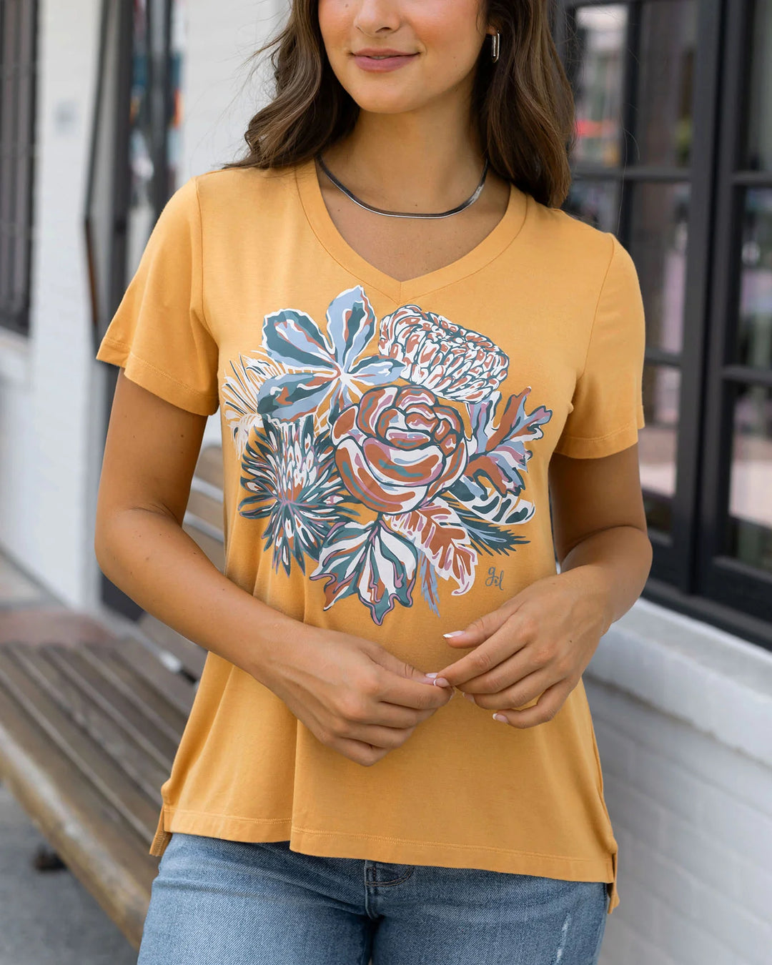 Grace and Lace | Sketched Floral Graphic Tee