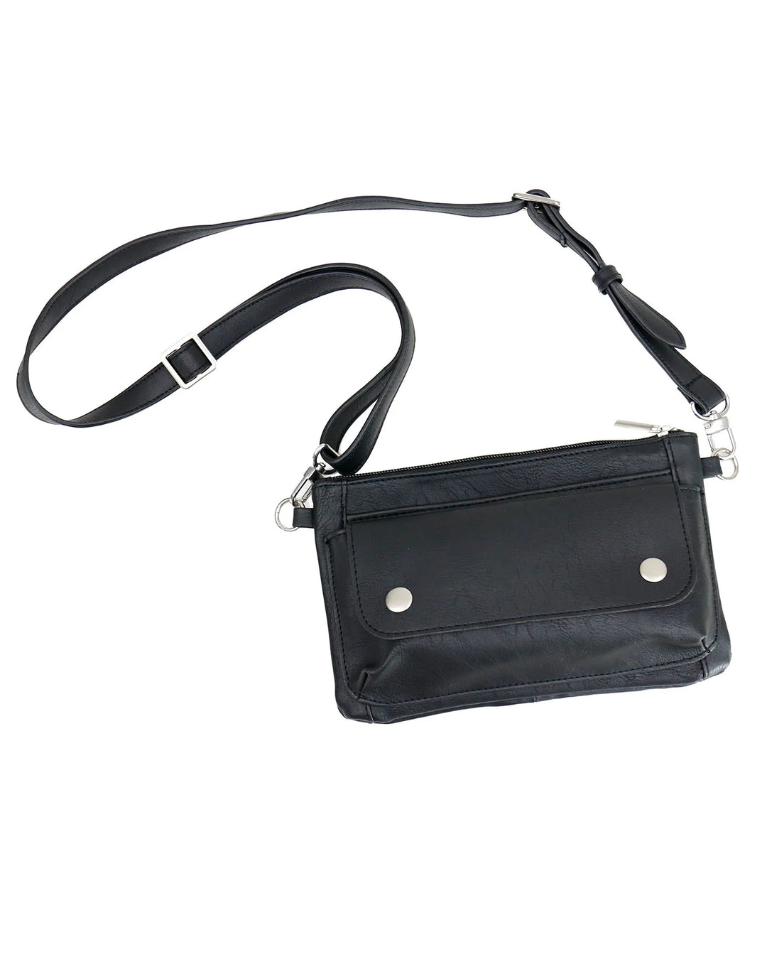 Grace and Lace | Vegan Leather Essentials Belt Bag | Black