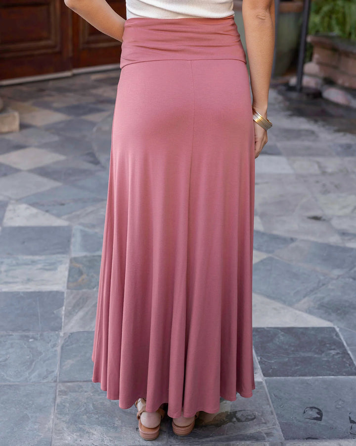 Grace and Lace | Wrap High-Low Maxi Skirt | Terracotta