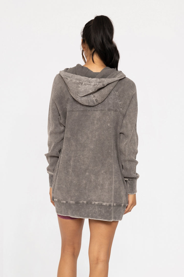 Oversized Waffle Full Zip | Urban Chic