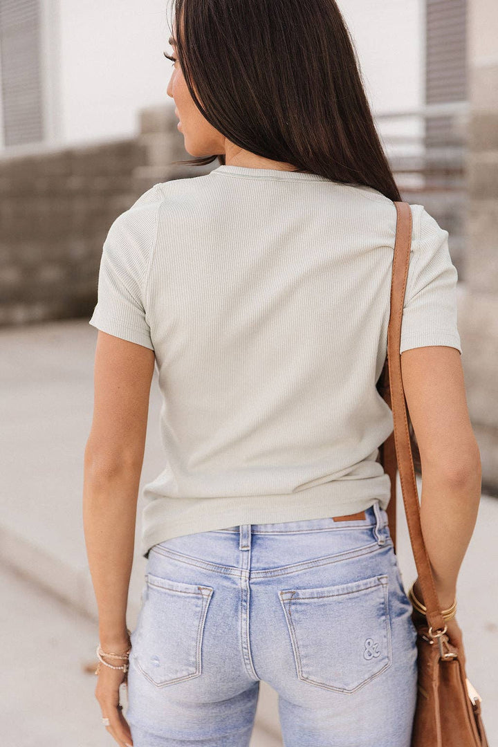 Ampersand Ave | Ribbed Lulu Tee | Sage