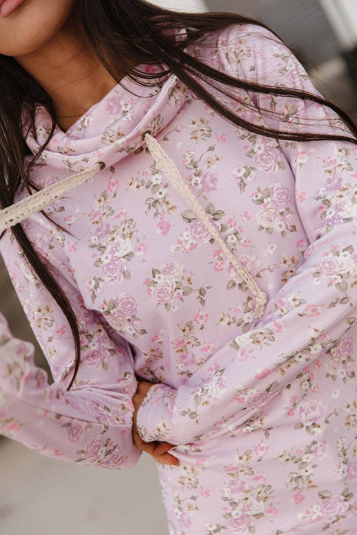 Ampersand Ave | CowlNeck Sweatshirt | Lavender Rose