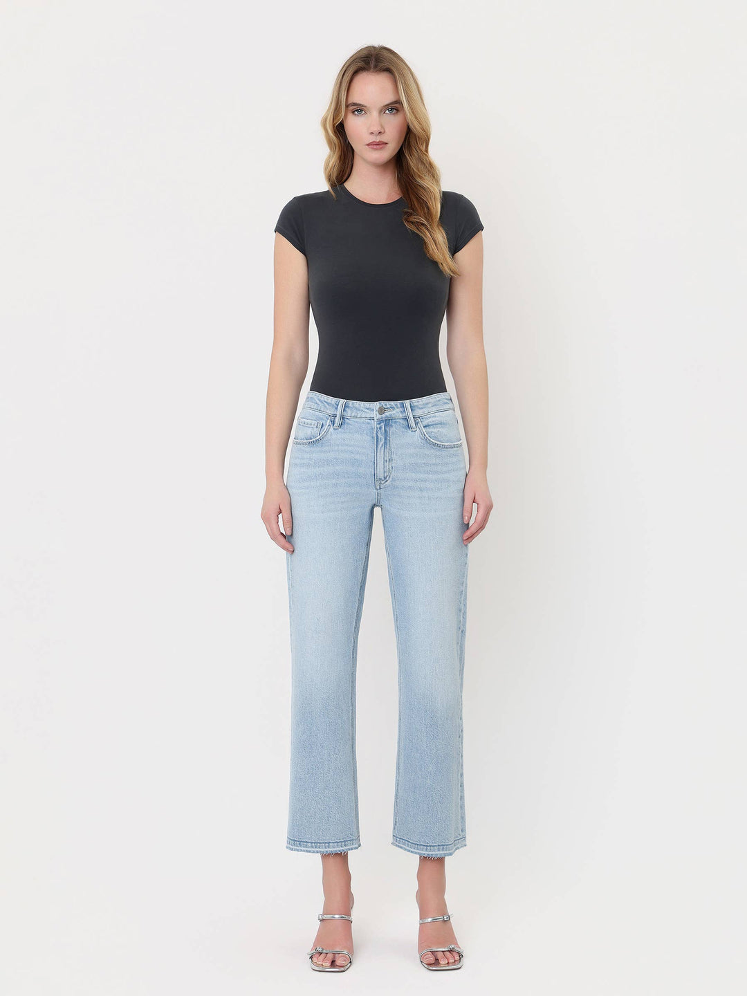 Vervet | Lainie Crop Slim Wide Leg Jeans