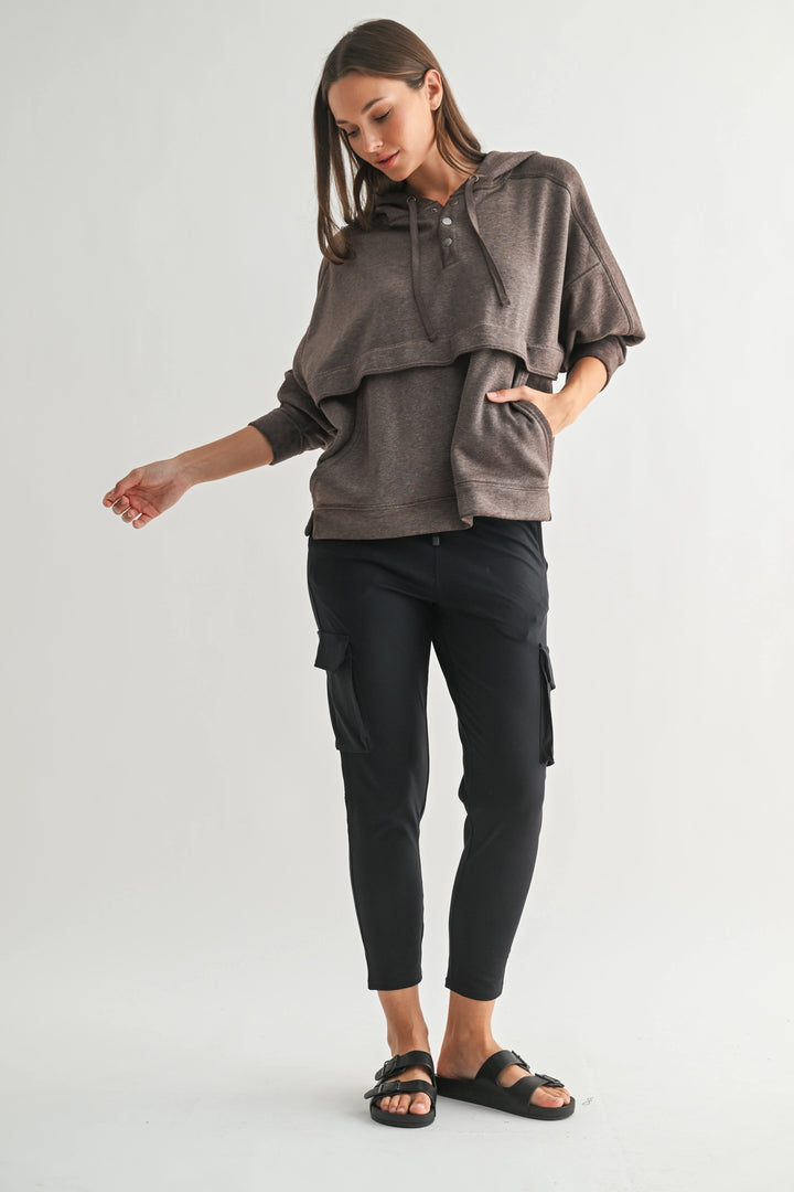 Venice Slim Fit Cargo Jogger | Black