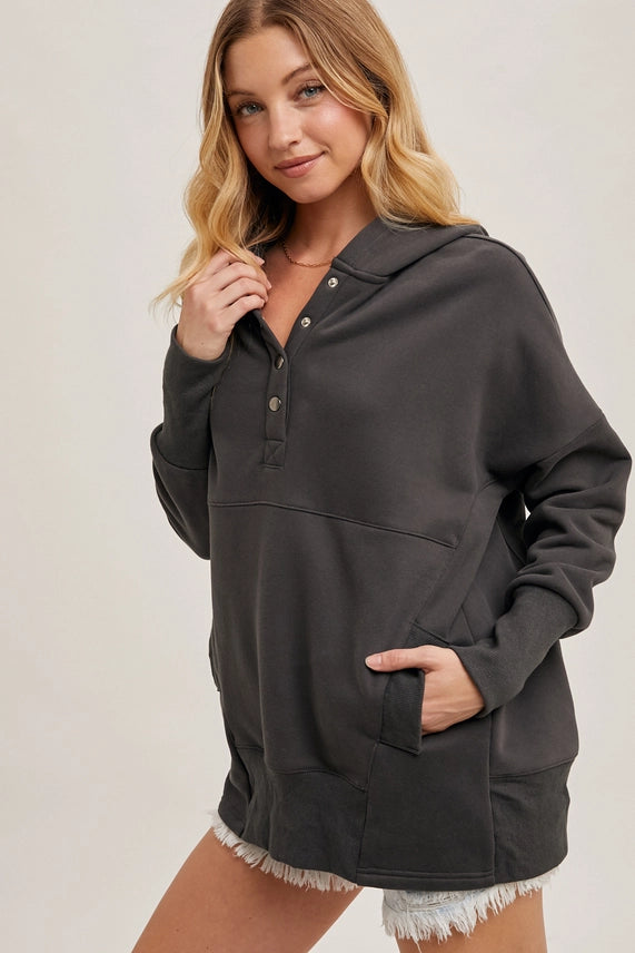 My Favourite Oversized Tunic Hoodie | Ash