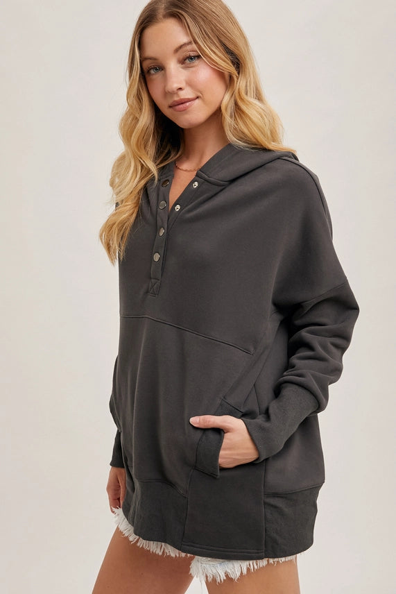 My Favourite Oversized Tunic Hoodie | Ash