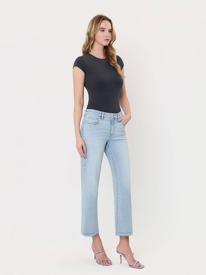 Vervet | Lainie Crop Slim Wide Leg Jeans