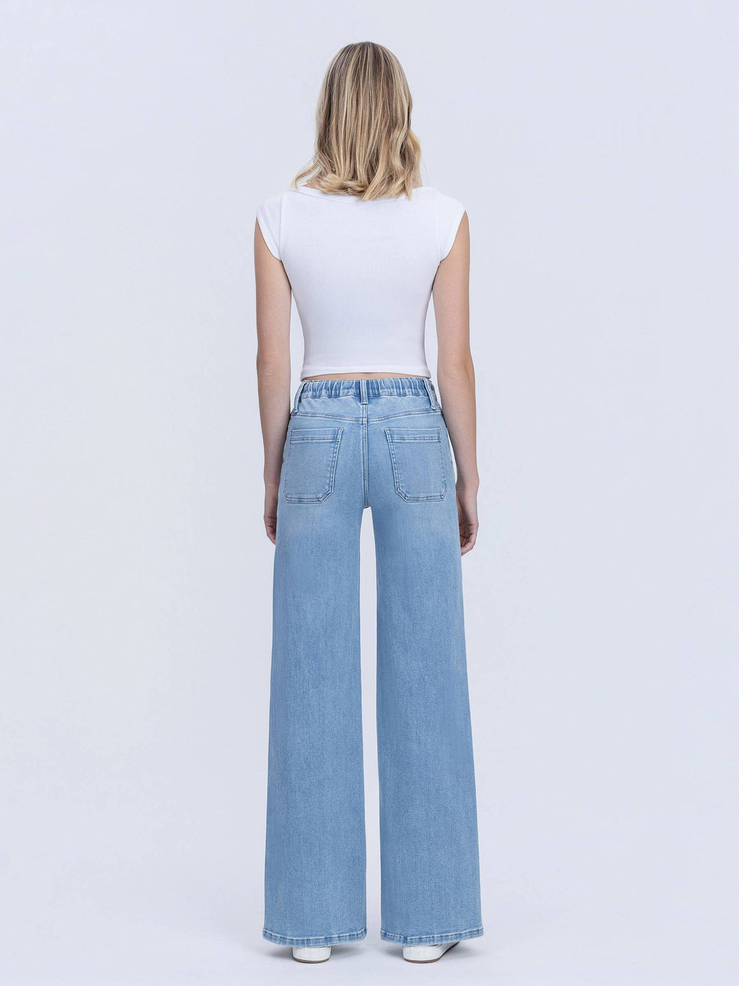 Vervet | Jonie Drawstring Long Wide Leg Jeans