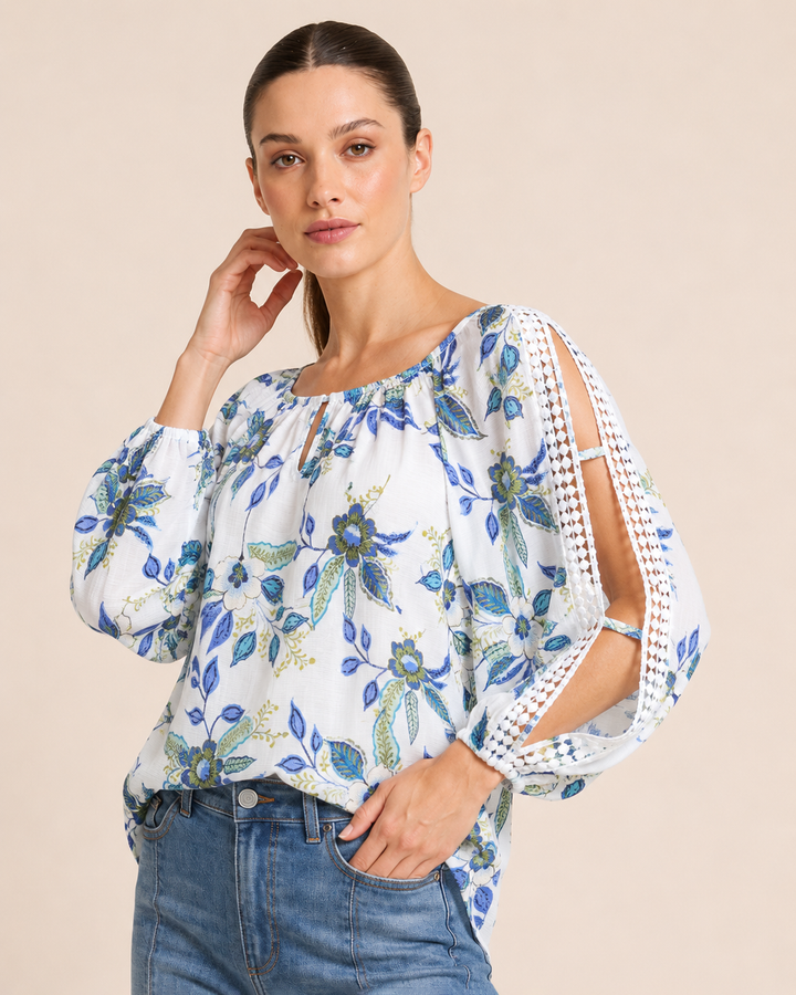 Paradise Breeze Top with Crochet Detail