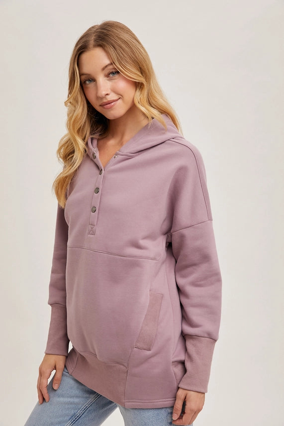 My Favourite Oversized Tunic Hoodie | Mauve