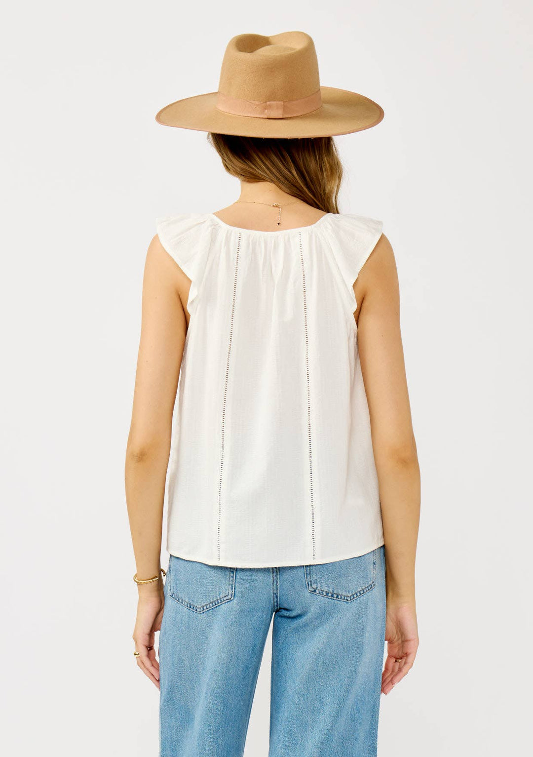Lovestitch | Ladder Lace Ruffle Sleeve Top