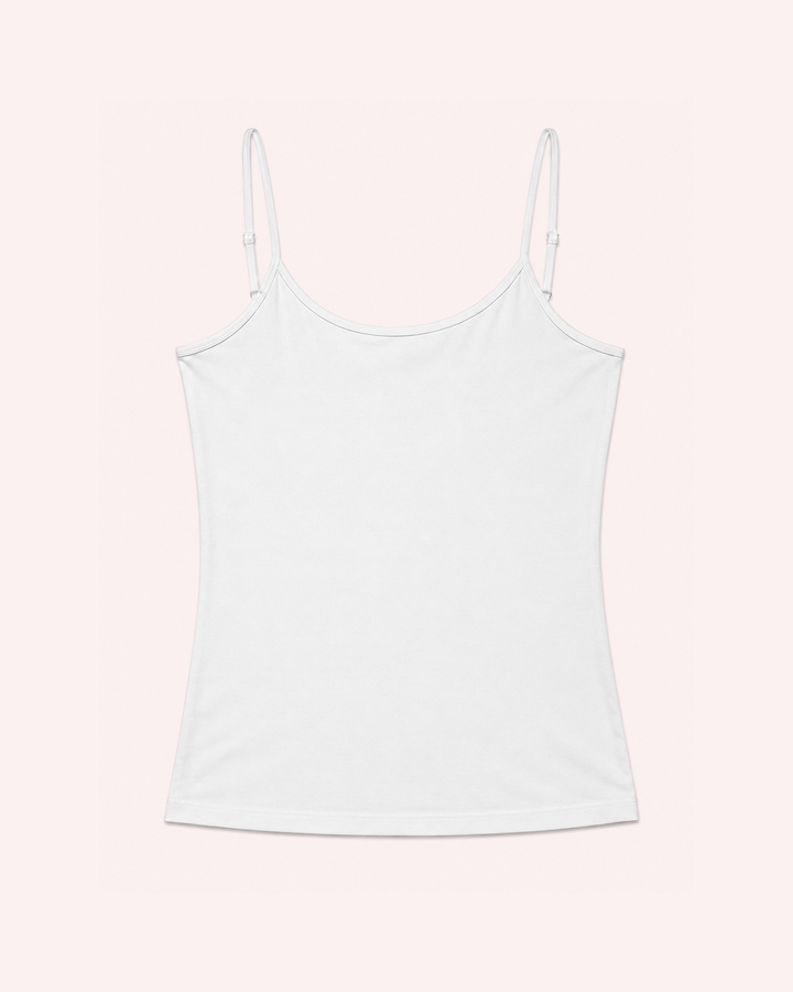 Grace and Lace | Flawless Fit Spaghetti Strap Tank | White