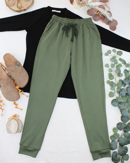 PREORDER  Michelle Mae | Cloud Joggers | Olive
