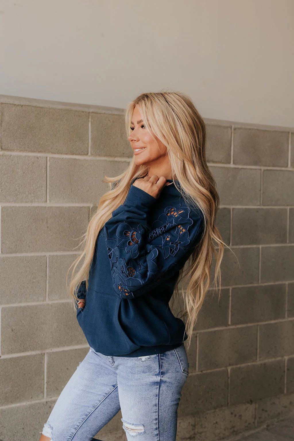 Ampersand Ave | University Hoodie | Love Story | Midnight Blue