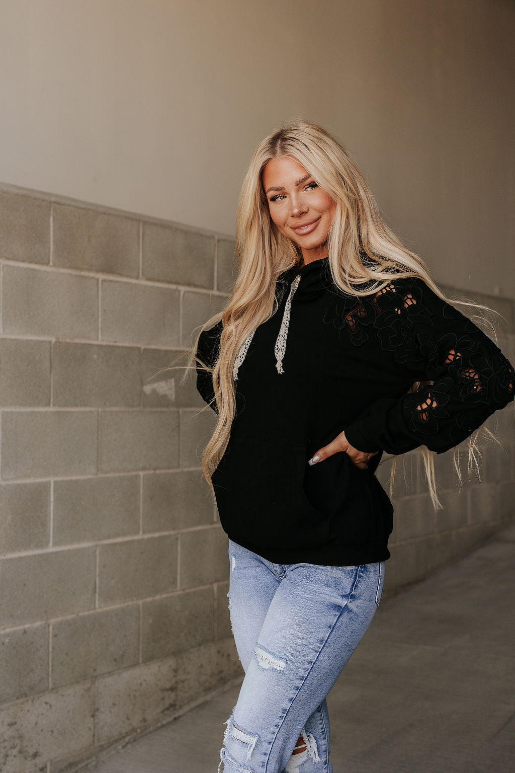 Ampersand Ave | University Hoodie | Love Story | Black
